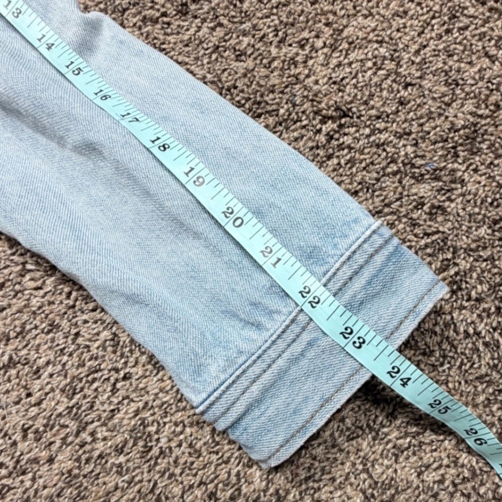 Chaps Light Wash Denim Trucker Jacket Embroidered Western Womens Large Blue - Picture 8 of 12